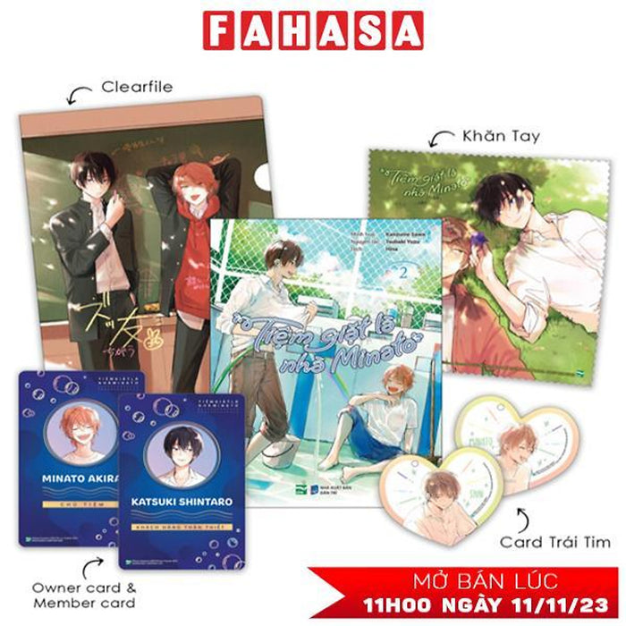 Tiệm Giặt Là Nhà Minato - Tập 2 - Bàn Sưu Tầm - Tặng Kèm Set 2 Card Trái Tim + 1 Clearfile + 1 Khăn Tay + Set 2 Thẻ Cứng Owner Card Và Member Card