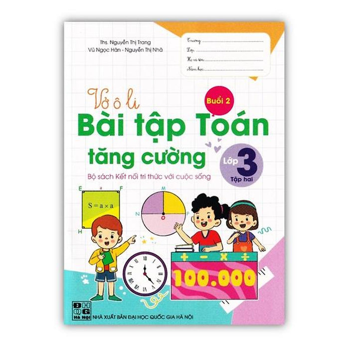 Sách - Vở Ô Li Bài Tập Toán Tăng Cường Lớp 3 - Tập 2 ( Kết Nối )