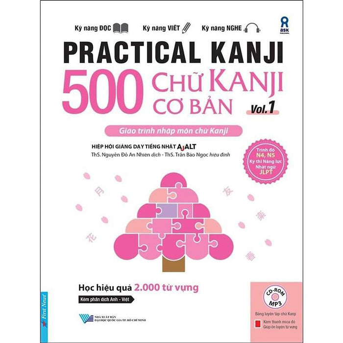 Sách - 500 Chữ Kanji Cơ Bản Vol.1 + Kèm Cd - First News