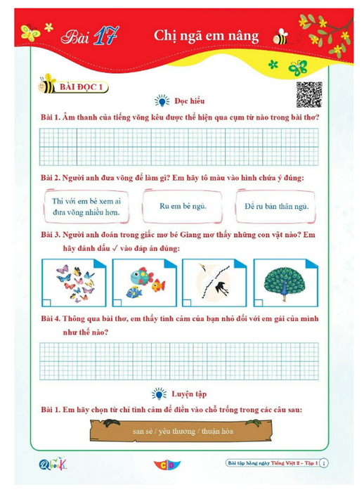 Sách - Bài Tập Hằng Ngày Tiếng Việt Lớp 2 - Tập 1 ( Cánh Diều )