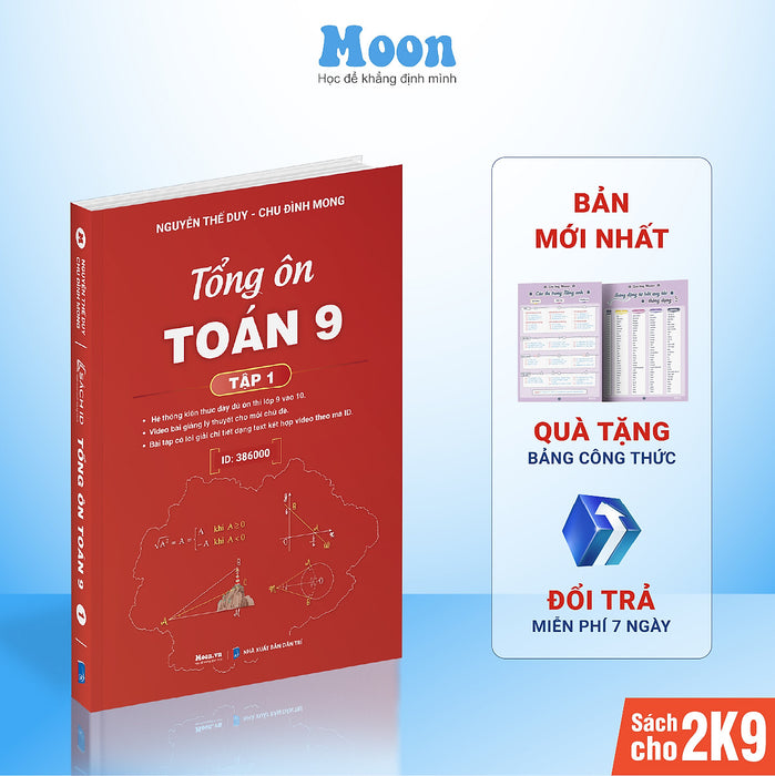 Sách Id Tổng Ôn Toán Học Lớp 9, Chinh Phục Kỳ Thi Vào 10 Môn Toán Moonbook