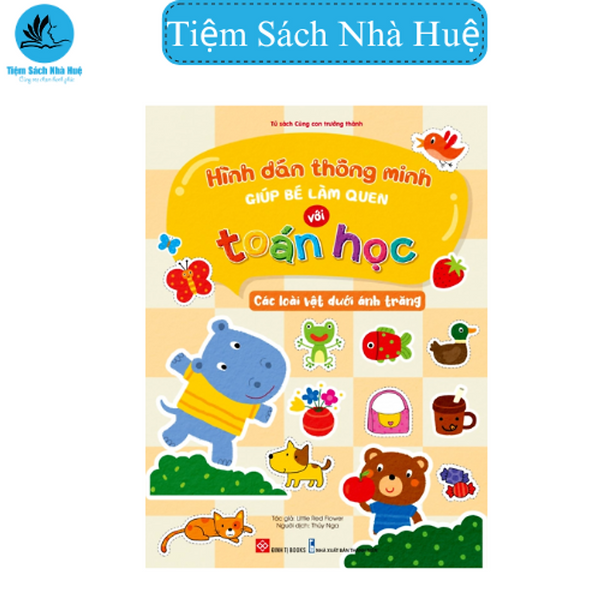 Sách Hình Dán Thông Minh Giúp Bé Làm Quen Với Toán Học - Các Loài Vật Dưới Ánh Trăng - Dành Cho Bé Từ 2-6 Tuổi - Đinh Tị