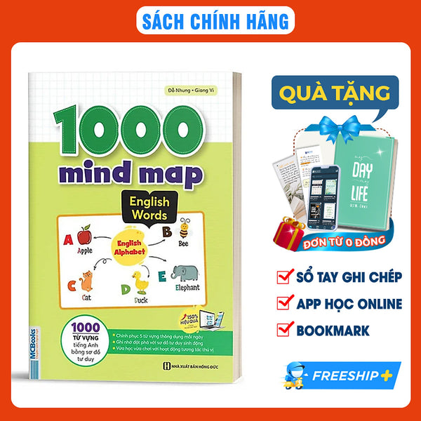 1000 Mind Map English - 1000 Từ Vựng Tiếng Anh Bằng Sơ Đồ Tư Duy, Sách Học Tiếng Anh Kiểu Mới Cho Học Sinh Tiểu Học