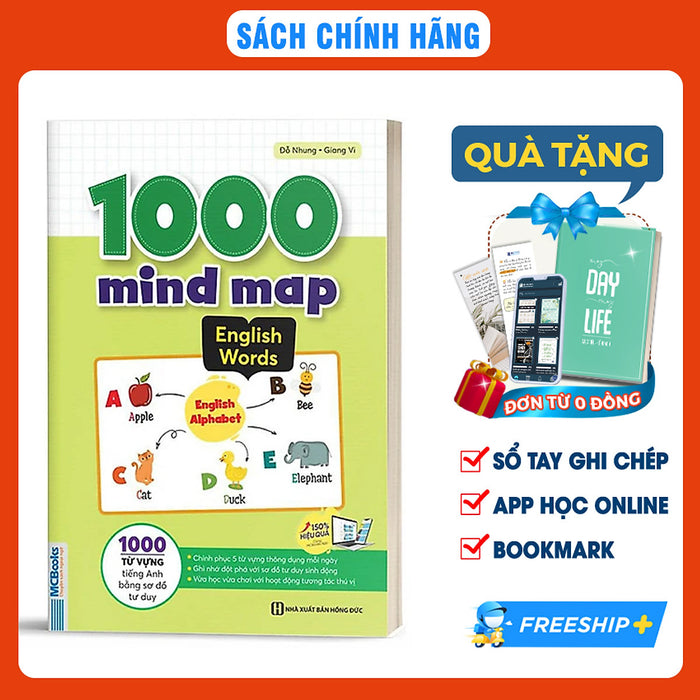 1000 Mind Map English - 1000 Từ Vựng Tiếng Anh Bằng Sơ Đồ Tư Duy, Sách Học Tiếng Anh Kiểu Mới Cho Học Sinh Tiểu Học