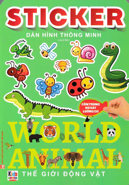 Sticker Dán Hình Thông Minh - Côn Trùng, Bò Sát, Lưỡng Cư _Vt