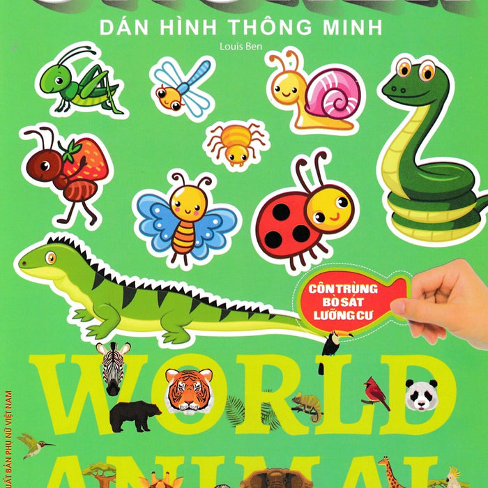 Sticker Dán Hình Thông Minh - Côn Trùng, Bò Sát, Lưỡng Cư _Vt