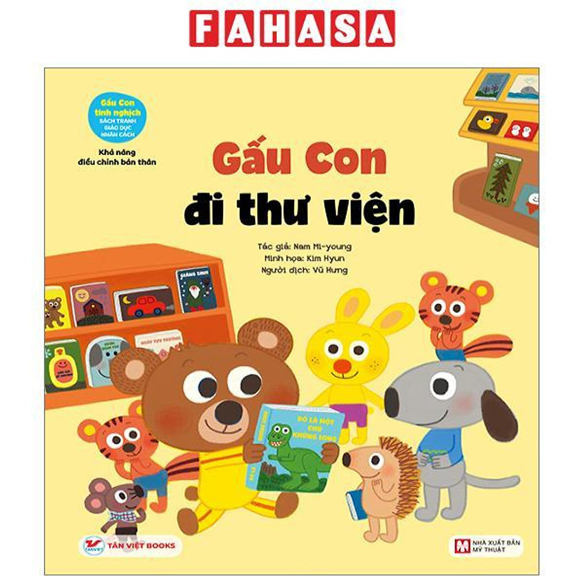 Gấu Con Tinh Nghịch - Sách Tranh Giáo Dục Nhân Cách - Khả Năng Điều Chỉnh Bản Thân - Gấu Con Đi Thư Viện