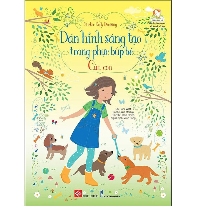 Sticker Dolly Dressing - Dán Hình Sáng Tạo Trang Phục Búp Bê - Cún Con