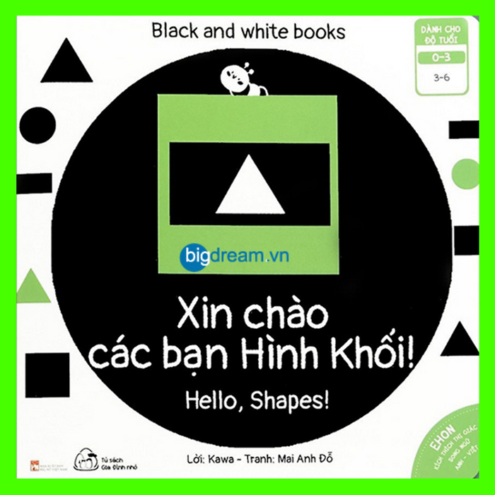 Ehon Song Ngữ Xin Chào Các Bạn Hình Khối Black And White Books - Tranh KíCh ThíCh Thị GiáC Cho Trẻ Sơ Sinh