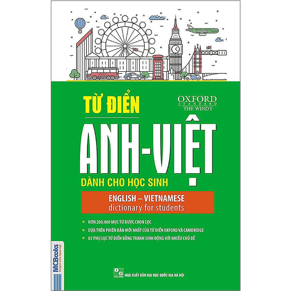 Sách - Từ Điển Anh : Anh - Việt Dành Cho Học Sinh ( Bìa Xanh Trắng)