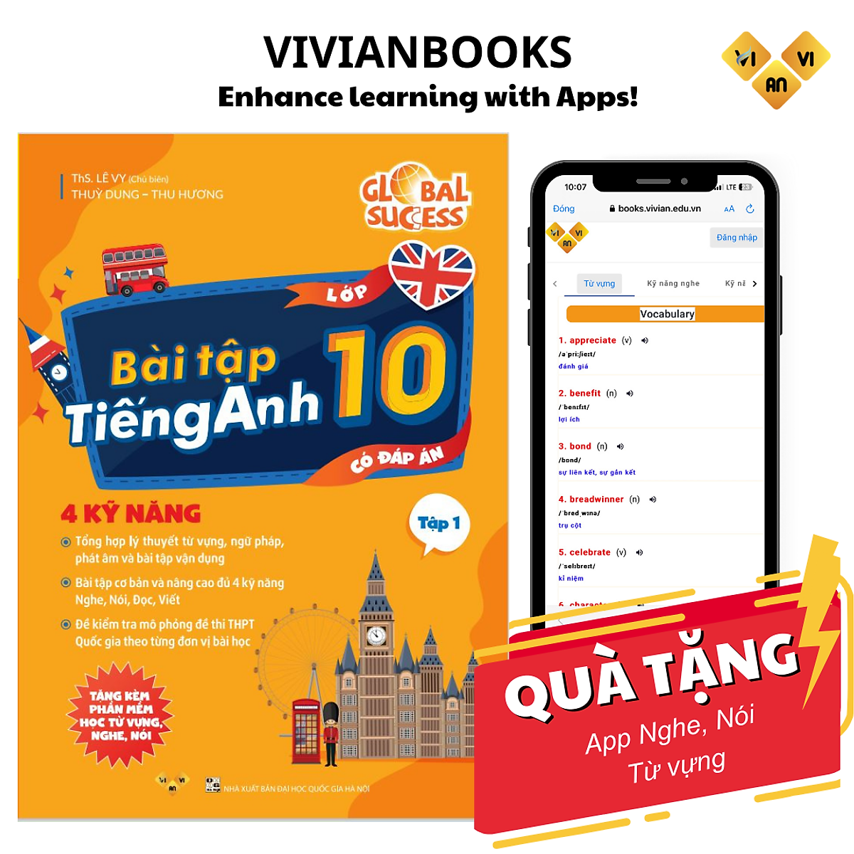 Global Success - Bài Tập Tiếng Anh Lớp 10, 4 Kỹ Năng (Có Đáp Án) – Tập 1 – Ths Lê Vy Vivian