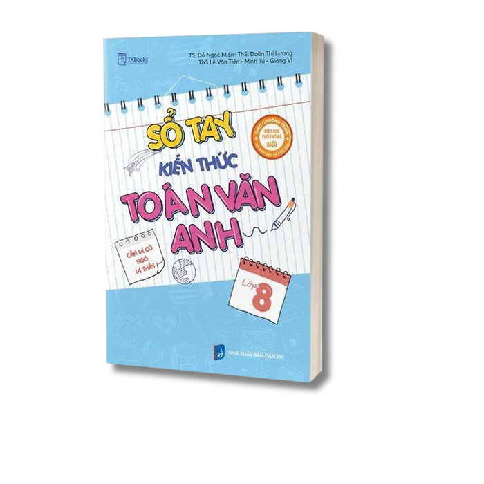 Sách - Sổ Tay Kiến Thức Toán - Văn - Anh Lớp 8 - Mcbooks