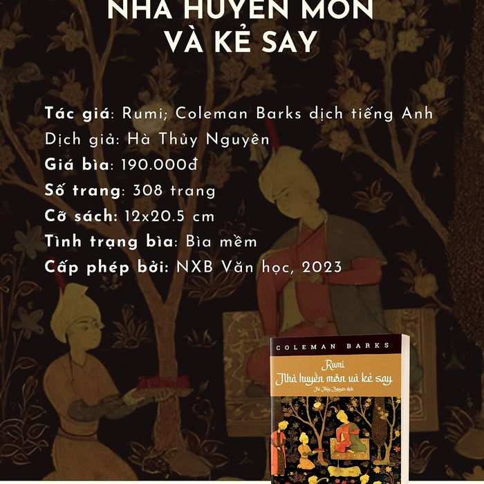 Rumi Nhà Huyền Môn Và Kẻ Say - Rumi - C0Leman Barks Dịch Tiếng Anh - Hà Thủy Nguyên Dịch - Book Hunter - Nxb Văn Học.