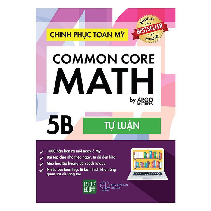 Sách - Common Core Math-Chinh Phục Toán Mỹ 5B ( Tặng Kèm Bookmark )
