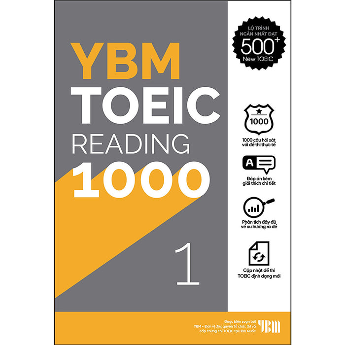 Ybm Actual Toeic Tests Rc 1000 - Vol 1