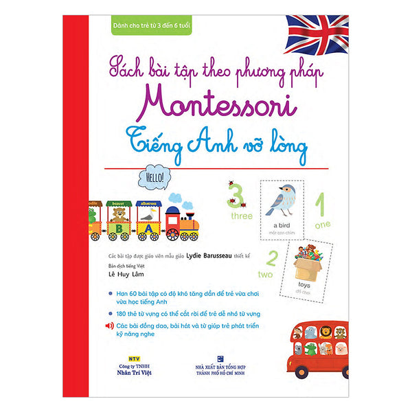 Sách Bài Tập Theo Phương Pháp Montessori - Tiếng Anh Vỡ Lòng (Kèm File Mp3)