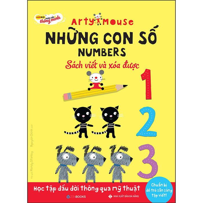 Arty Mouse - Những Con Số (Sách Viết Và Xóa Được)(Học Tập Đầu Đời Thông Qua Mỹ Thuật)