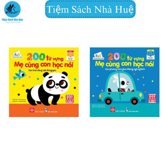 Sách - 200 Từ Vựng Mẹ Cùng Con Học Nói - Phương Tiện Giao Thông Và Các Loài Động Vật Đáng Yêu - Đinh Tị